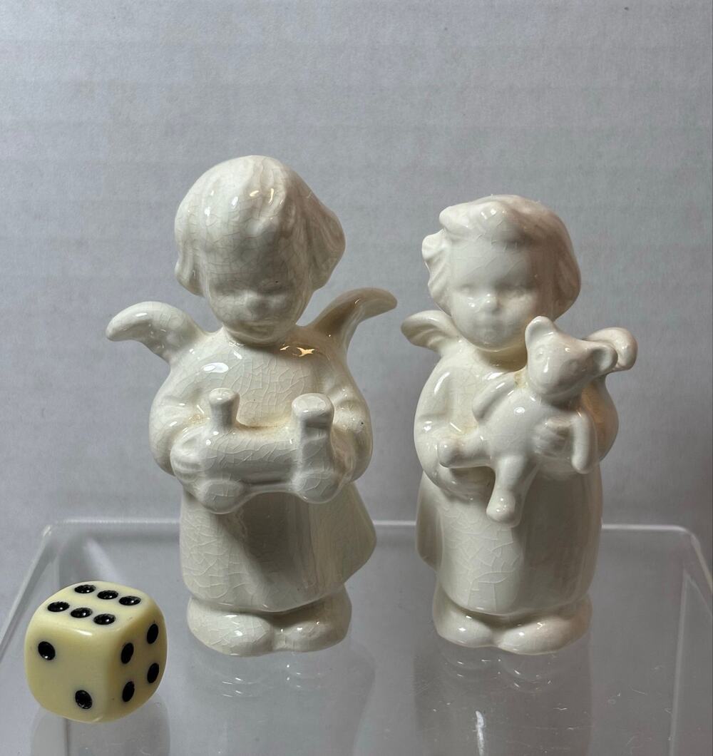White Goebel Ceramic Angel Figurines